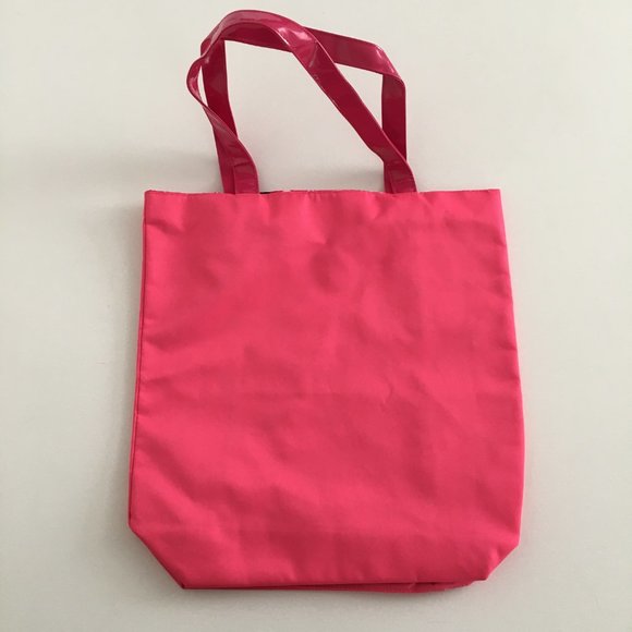 LANCOME NEW Pink Tote/Shoulder Bag Canvas Rectangular Shape Fully Lined - Picture 3 of 14